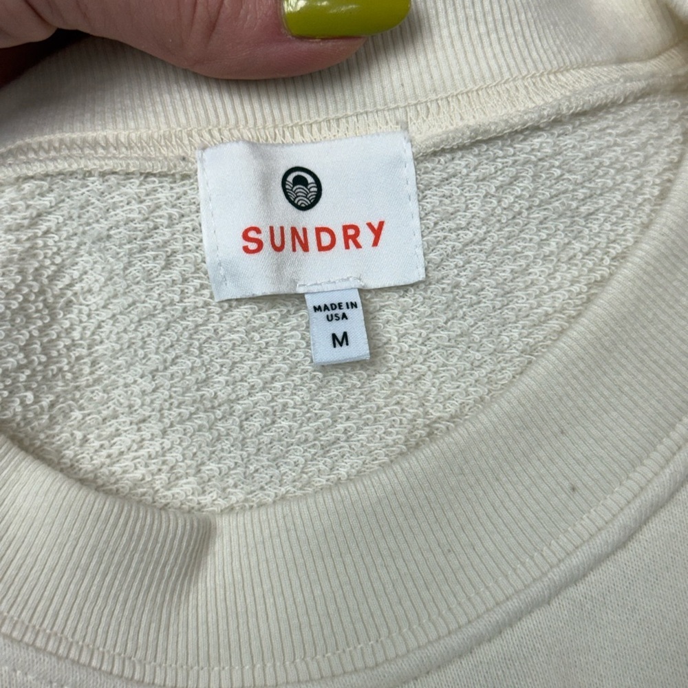 Sundry Sport Club Sweatshirt, Size Medium, Casual Pullover Clean Girl Sweater - Picture 3 of 12